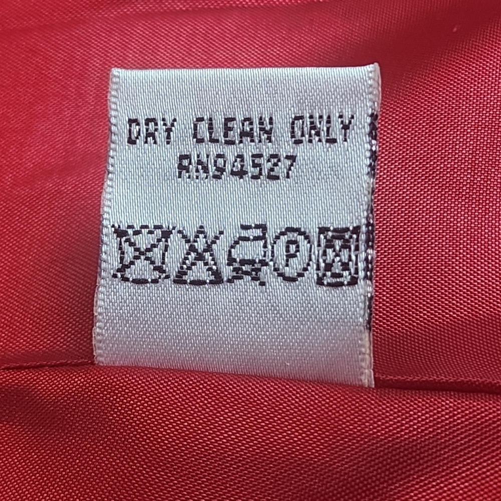 Travis Ayers Red Silk Blazer Women's Size 12 - Picture 7 of 9
